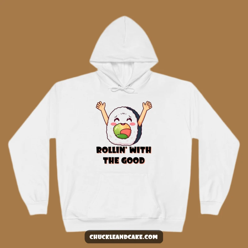 Funny Sushi Roll Celebration Hoodie: Cozy Comfort, Festive Cheer