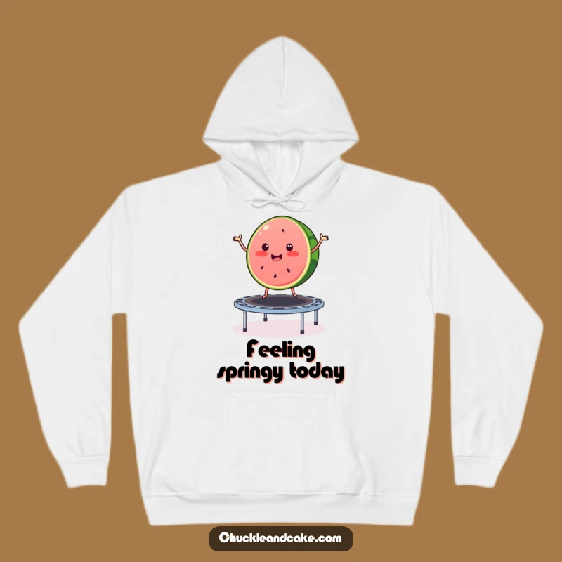 Funny Watermelon Trampoline Hoodie: Cozy Comfort for Bouncy Fun