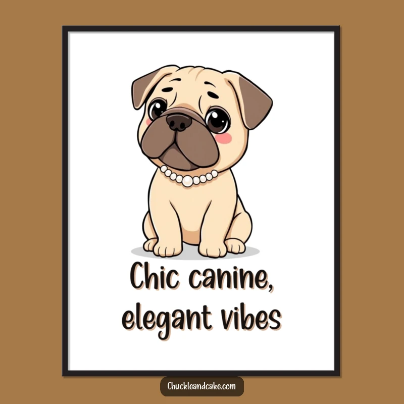 Free Printable Wall Art: Elegant Bullmastiff, Funny Downloadable Chic Decor