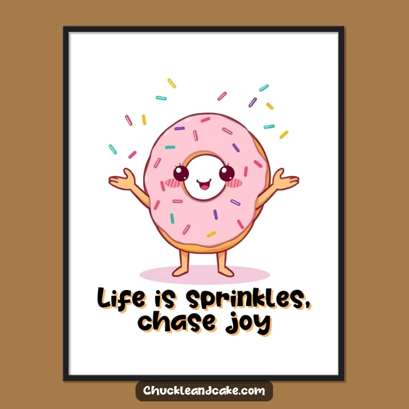 Free Printable Wall Art: Donut Juggler, Funny Downloadable Decor
