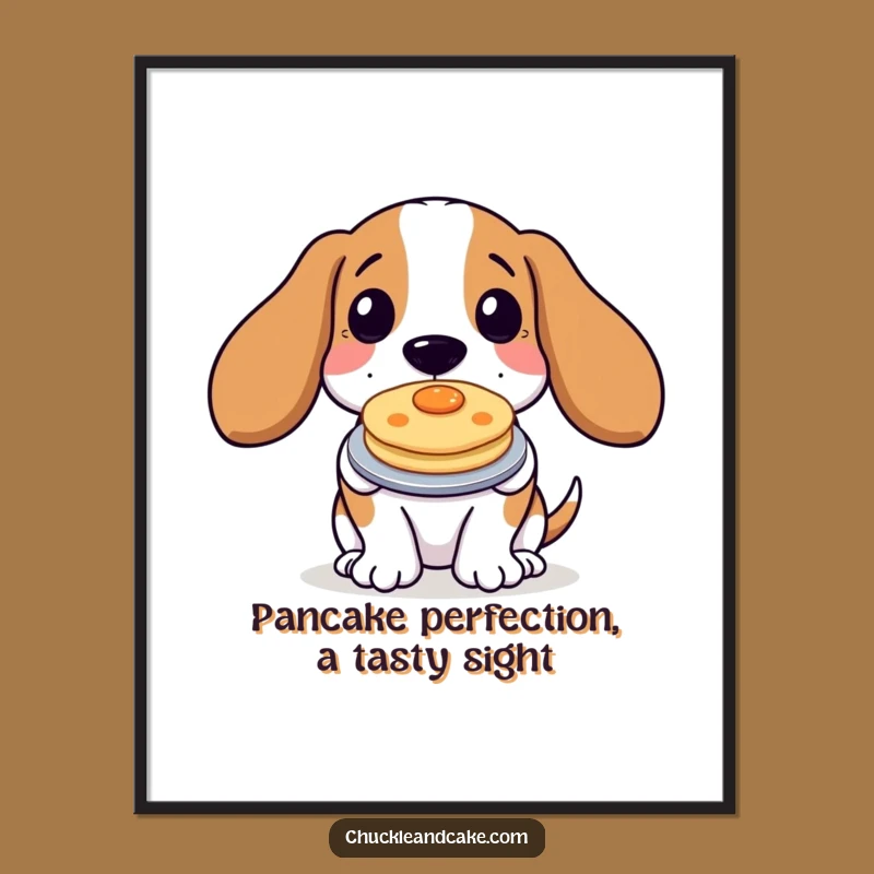 Free Printable Basset Hound Pancake Wall Art - Funny Downloadable Decor