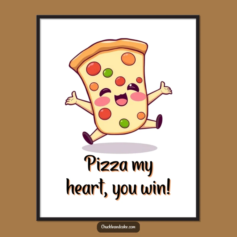 Free Printable Wall Art: Pizza Split Design, Hilarious Downloadable Decor for a Fun Kitchen