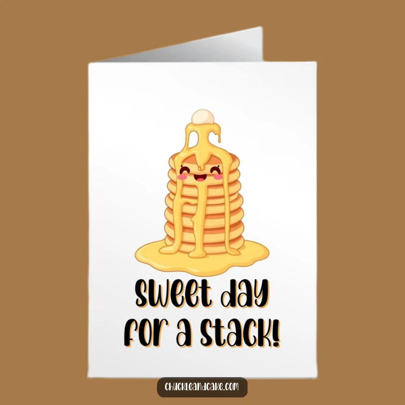 Free Printable Birthday Card: Pancake Syrup Slide - Funny Downloadable Gift!