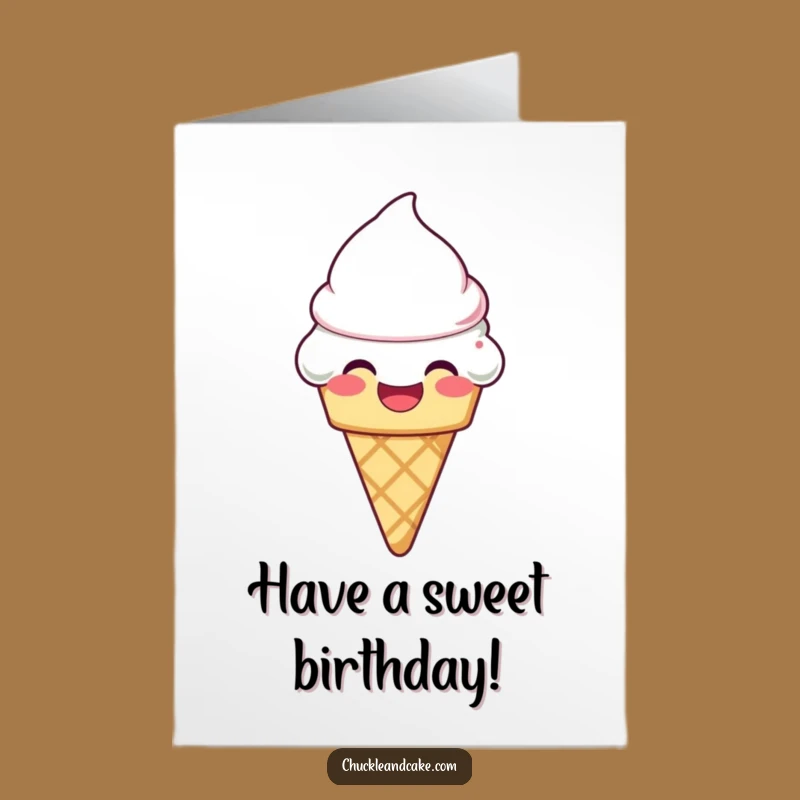Free Printable Laughing Ice Cream Birthday Card Melting Fun