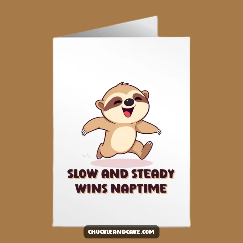 Funny Birthday Card: Sloth Race Fail, Free Printable Downloadable Gift