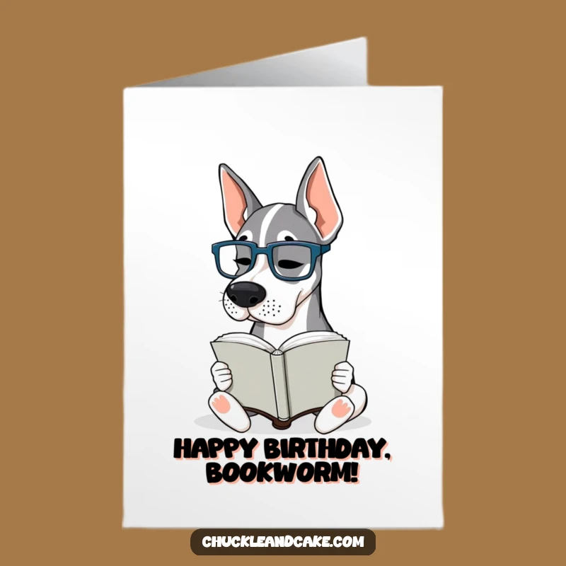 Free Printable Birthday Card: Intellectual Grand Dane, Smart Birthday Wishes