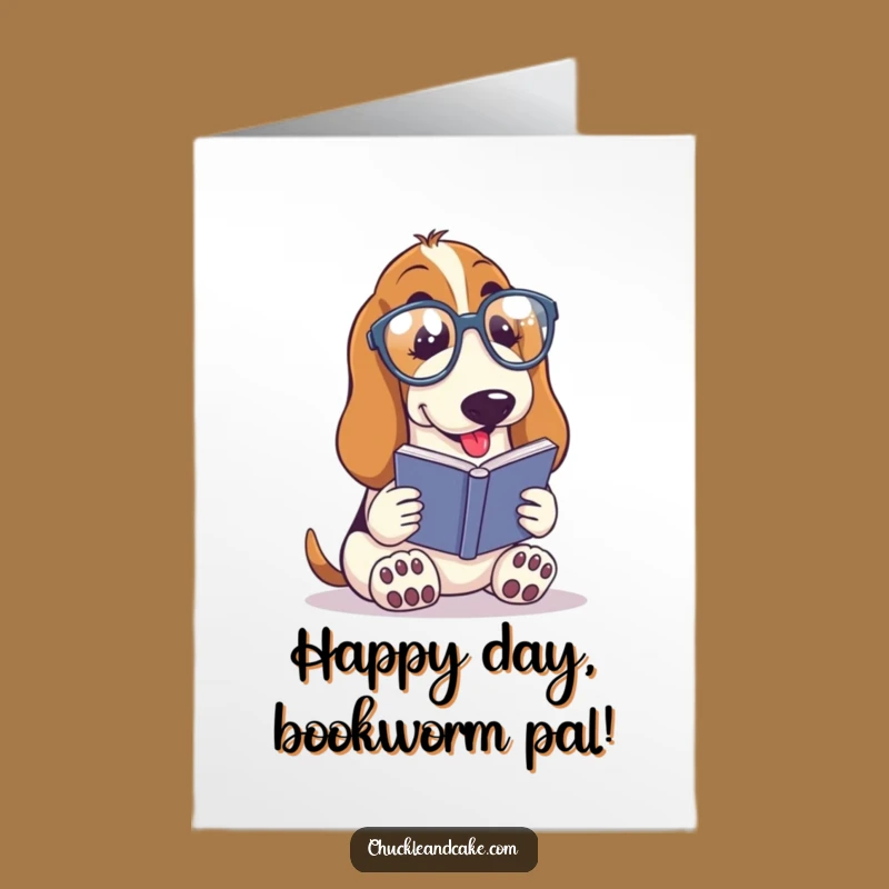 Free Printable Basset Hound Birthday Card - Funny Scholar Dog, Droopy Ears, Downloadable Gift