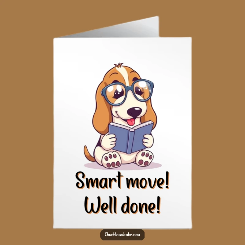Free Printable Basset Hound Congrats Card - Smart Dog, Droopy Ears, Downloadable Greeting
