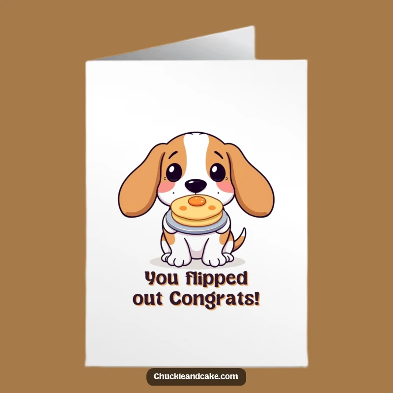 Free Printable Basset Hound Pancake Congratulatory Card - Funny Downloadable