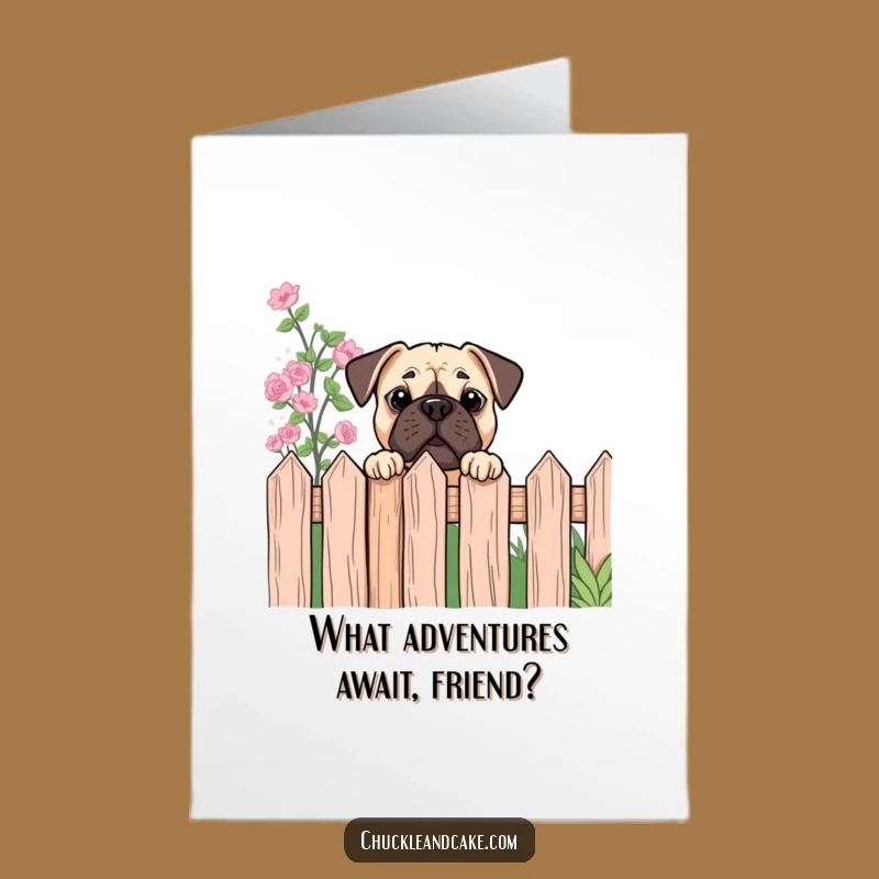Free Printable Congrats Card: Curious Bullmastiff Peeking Funny Downloadable Gift