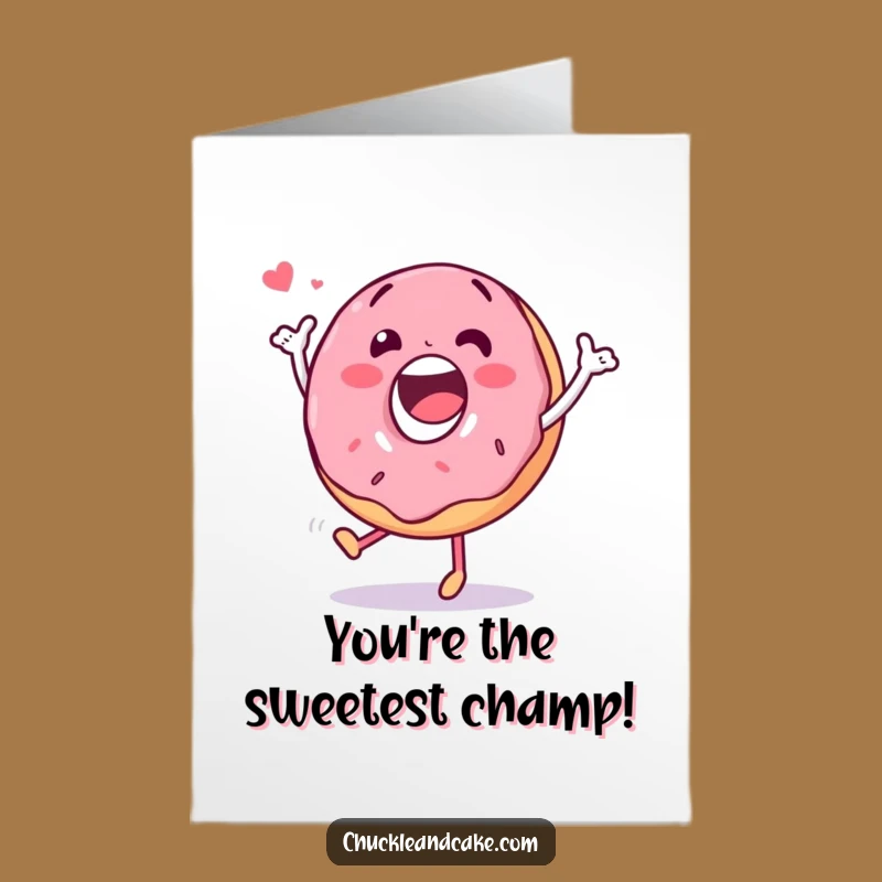 Free Printable Congrats Card: Donut Dance Funny Downloadable Gift for Sweet Success!