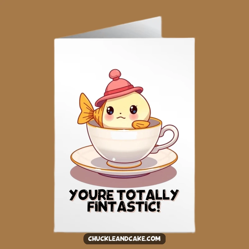 Free Printable Congrats Card: Fish in Hat, Humorous Downloadable