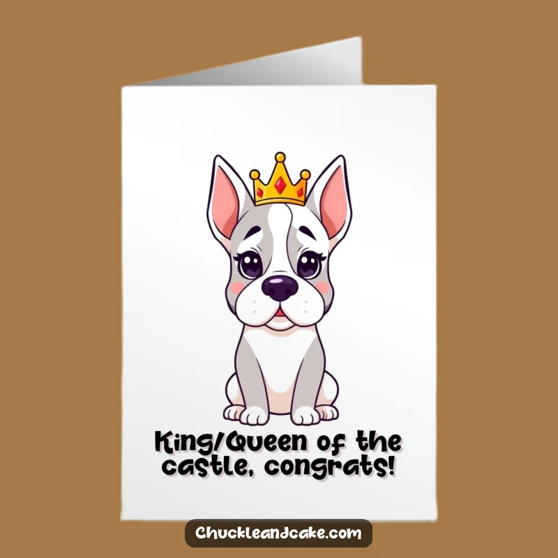 Free Printable Congrats Card: Regal Grand Dane, Royal Downloadable Gift