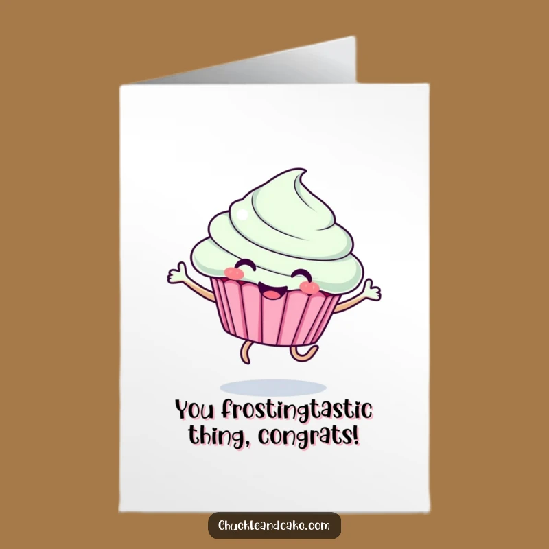 Free Printable Congrats Card: Joyful Cupcake Celebration Funny Downloadable Gift!