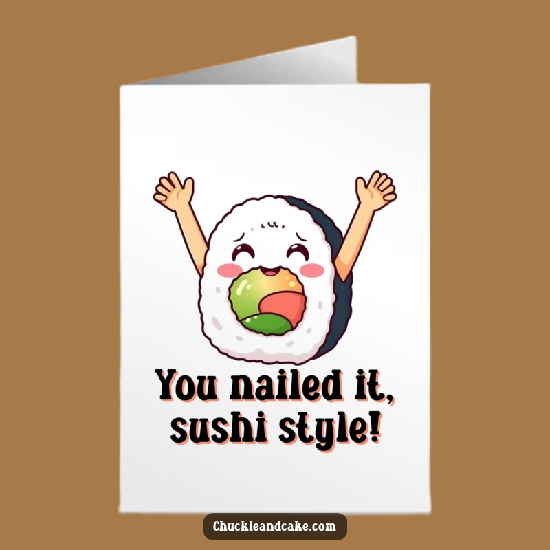 Free Printable Congrats Card: Sushi Celebration Funny Downloadable Gift for Any Occasion!