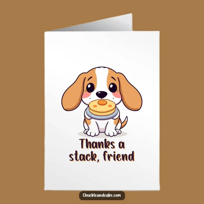 Free Printable Basset Hound Pancake Thank You Card - Funny Downloadable