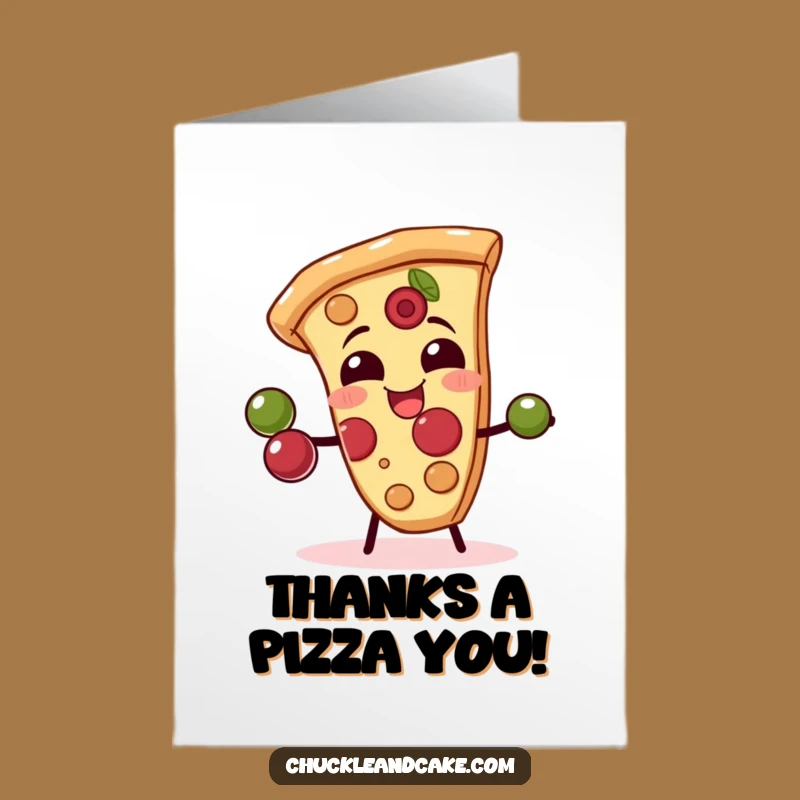 Free Printable Pizza Thank You Card: Giggling Olive Juggling Downloadable Gift