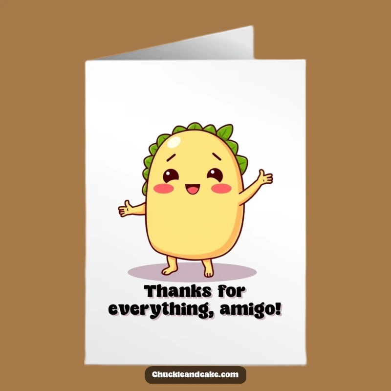Free Printable Taco Thank You Card: Chuckling Lime Dance Downloadable Gift