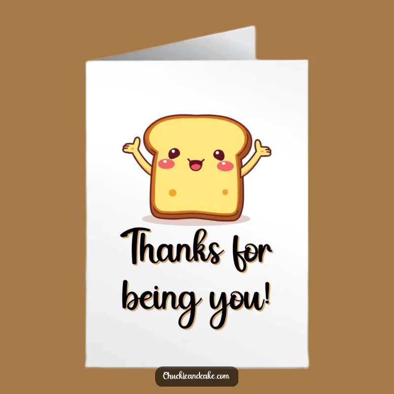 Free Printable Thank You Card: Excited Bread Funny Downloadable Gift for Gratitude!