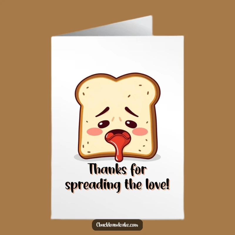 Free Printable Thank You Card: Toast's Jammy Thanks - Funny Downloadable Gift