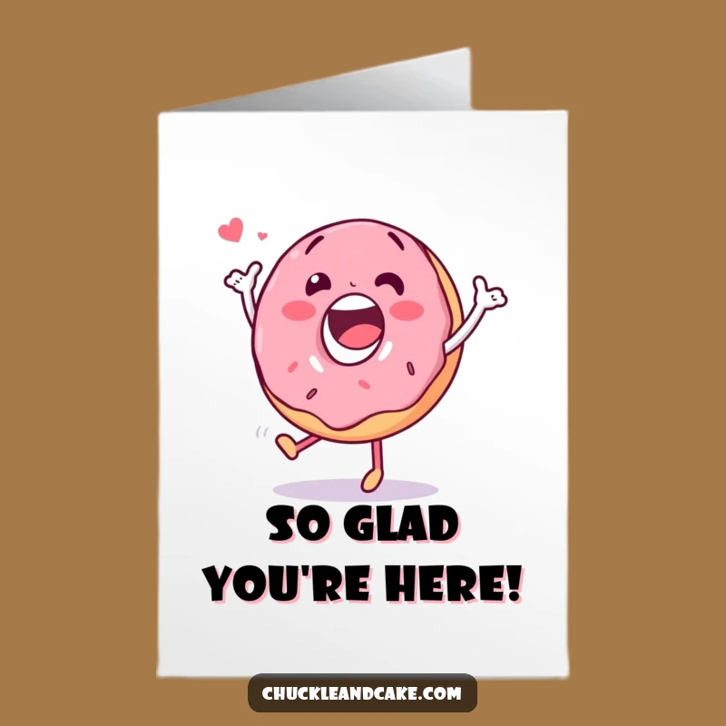 Free Printable Thank You Card: Dancing Donut Funny Downloadable Gift for Sweet Thanks!