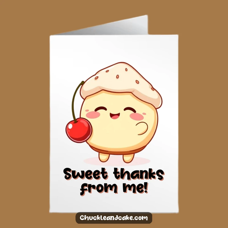 Free Printable Thank You Card: Giggling Muffin Gratitude, Downloadable DIY Sweetness