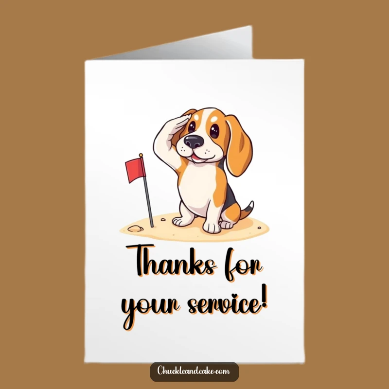 Thank You Basset Hound Card: Free Printable Saluting Pup Downloadable Gift