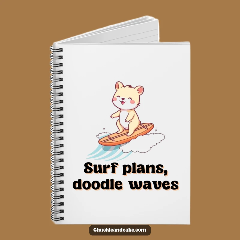 Funny Animal Surf Notebook - Hilarious Beach Plans!