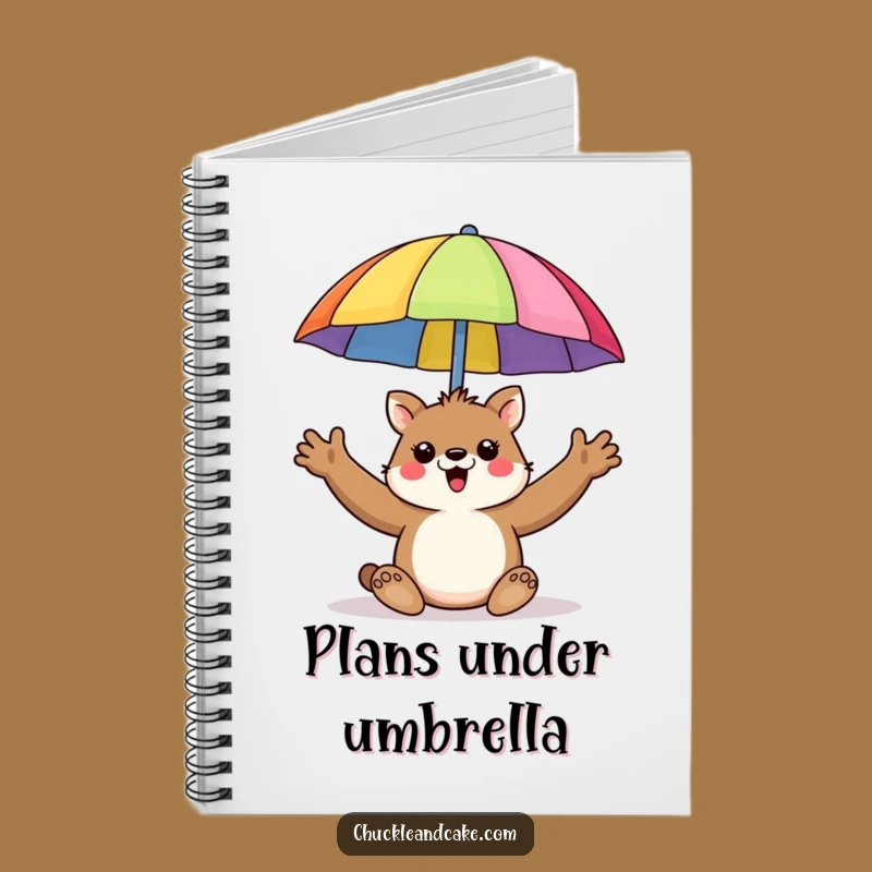 Funny Animal Umbrella Notebook - Hilarious Beach Plans!