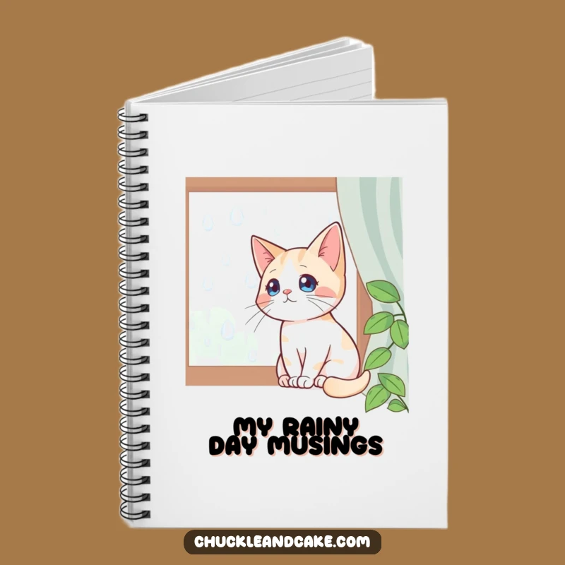 Funny Bobtail Cat Journal: Rainy Day Window Watcher