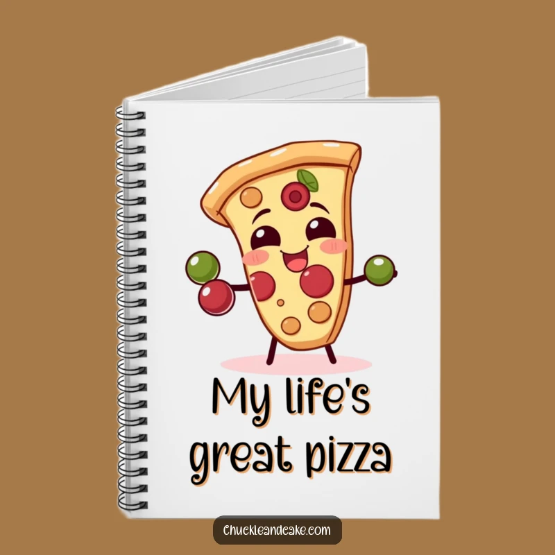 Funny Pizza Slice Notebook - Jot Down Ideas with Hilarious Juggling Flair