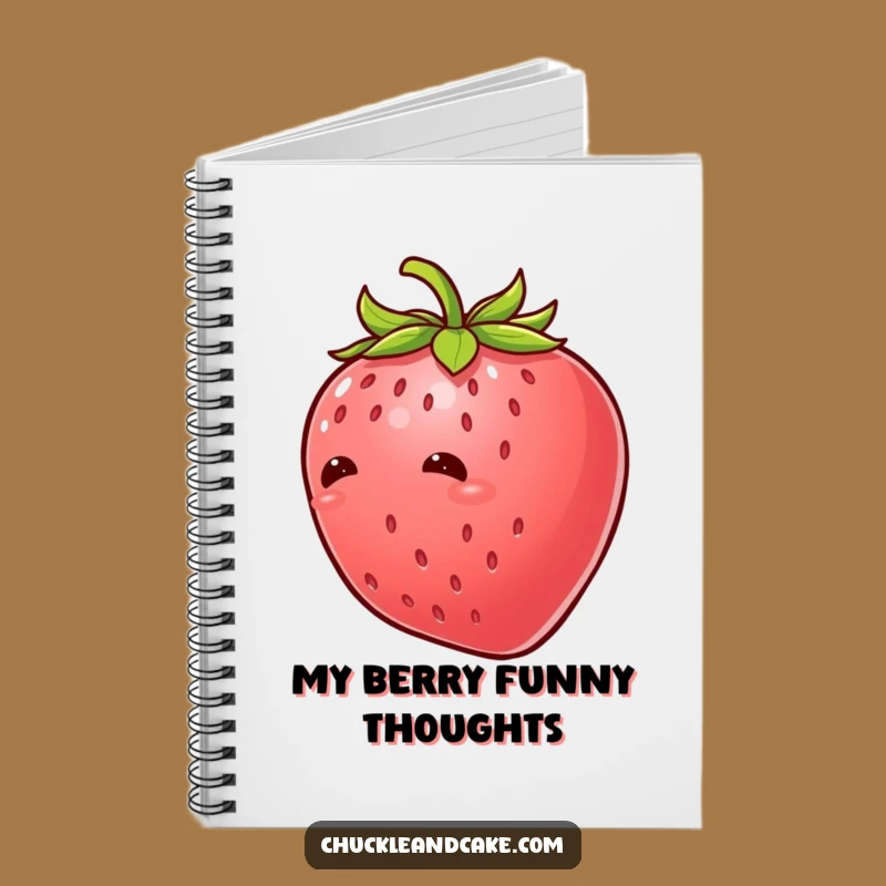 Funny Strawberry Giggle Notebook: Note Your Thoughts with Tickled Berry Humor, Great Funny Gift