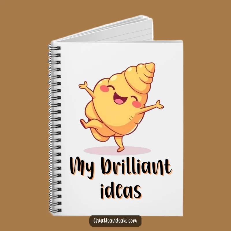 Funny Croissant Cartwheel Notebook: Hilarious Pastry Journal for Ideas