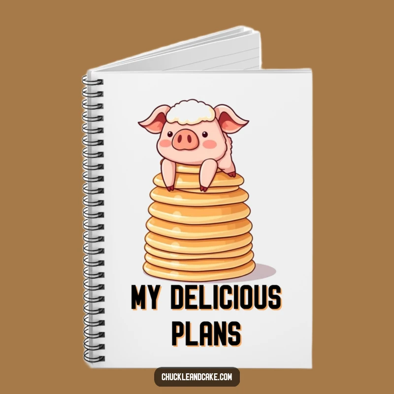 Funny Pig Notebook - Breakfast Plans, Hilarious Journal Gift