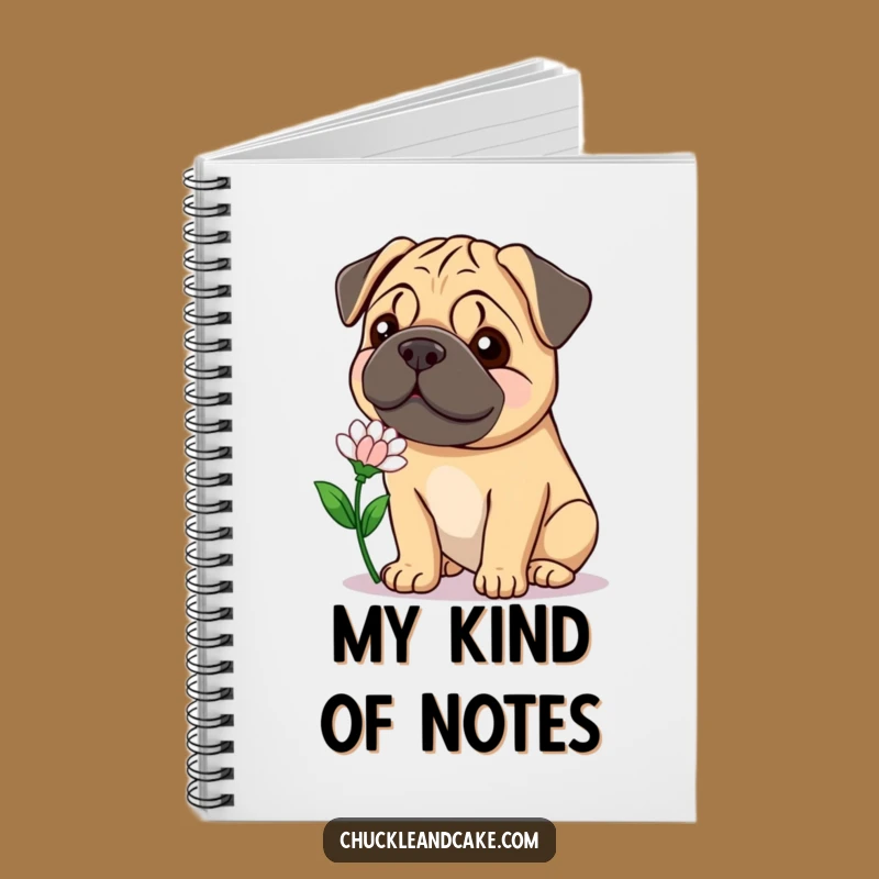 Funny Bullmastiff Flower Notebook - Journal Gentle Thoughts, Sweet Humor Gift!