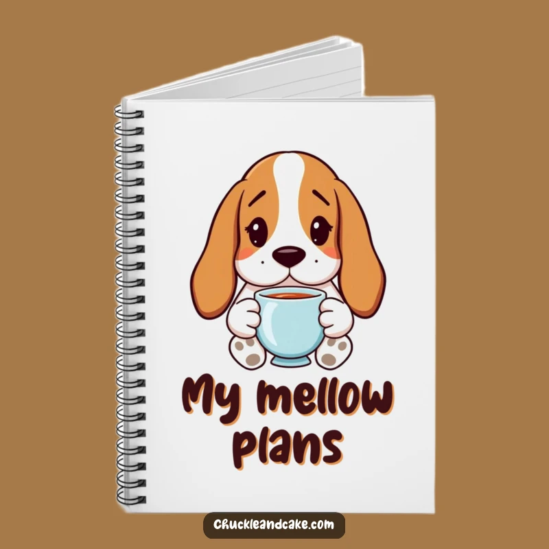 Funny Basset Hound Notebook - Jot Down Your Thoughts with Relaxed Style