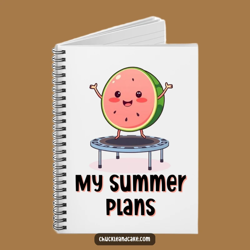 Funny Watermelon Trampoline Notebook: Jot Down Ideas with Summer Flair