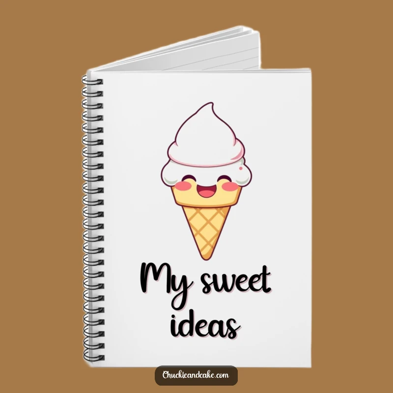 Funny Laughing Ice Cream Cone Notebook: Sweet Notes - Festive Funny Gift