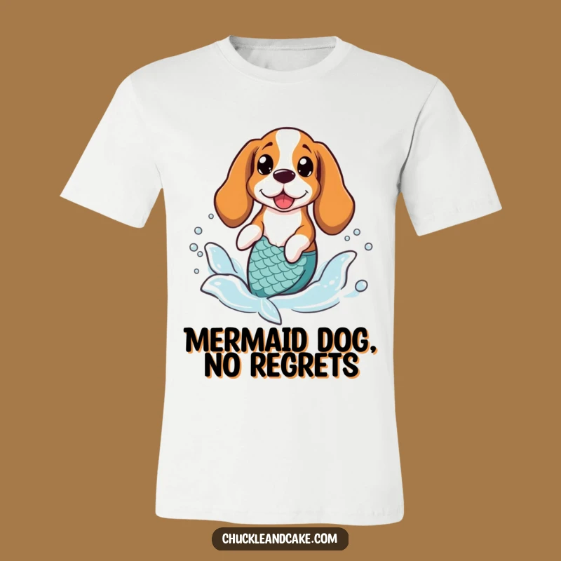 Funny Basset Hound Mermaid T-Shirt - Whimsical Ocean Dog Tee Gift