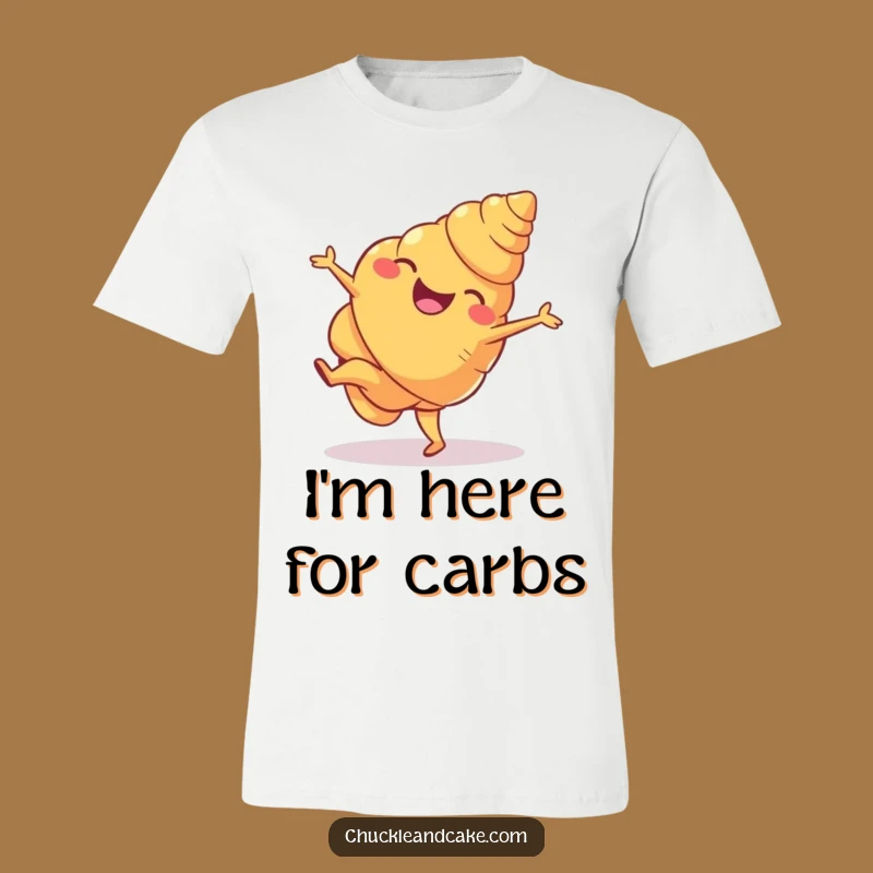 Funny Croissant Cartwheel T-Shirt: Hilarious Pastry Apparel for Everyday Fun