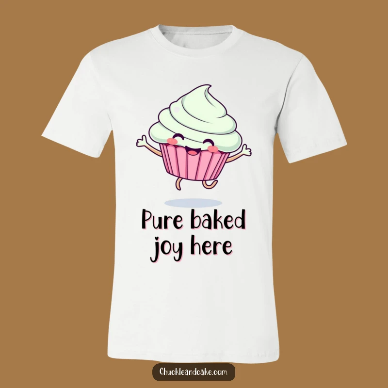 Funny Cupcake Jumping T-Shirt: Wear Your Joyful Spirit