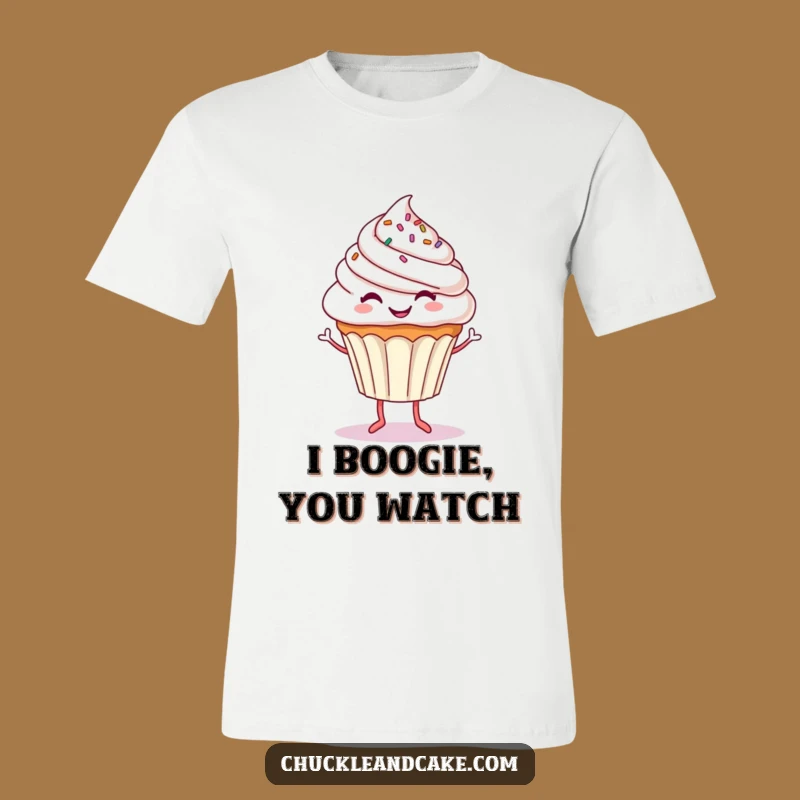 Funny Dancing Cupcake T-Shirt: Wear Your Joyful Dessert Vibe
