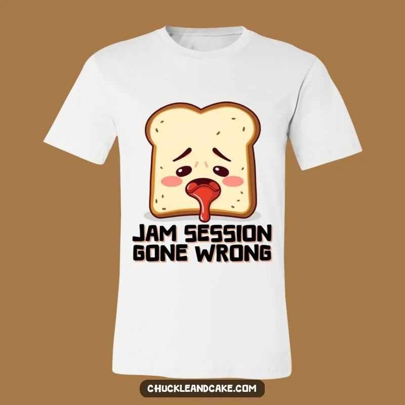 Funny Toast Jam Spray T-Shirt: Embarrassed Breakfast Apparel