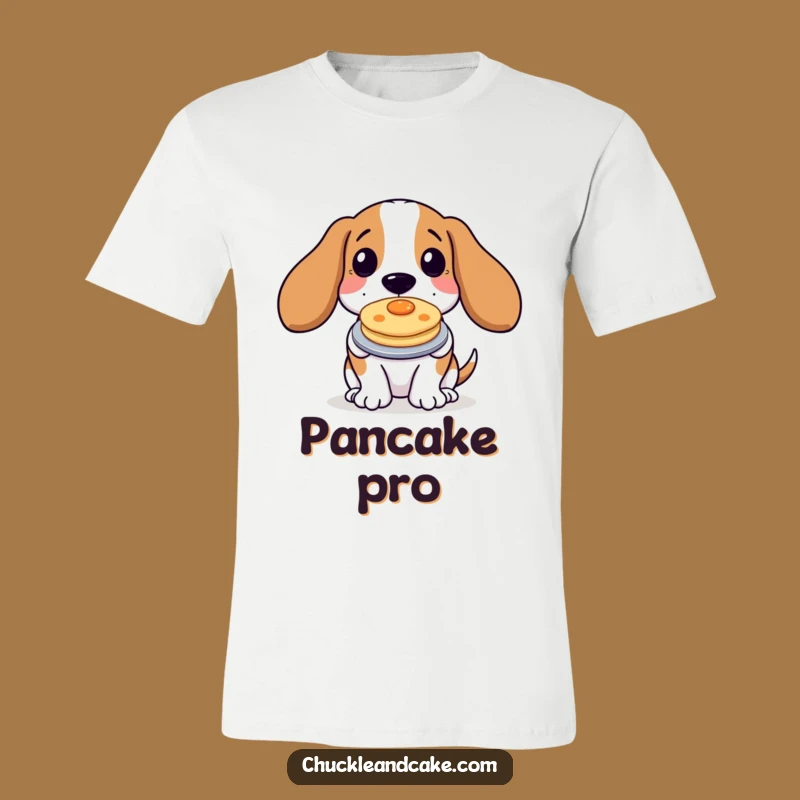 Funny Basset Hound Pancake T-Shirt: A Humorous Dog Apparel Gift for Pancake Lovers