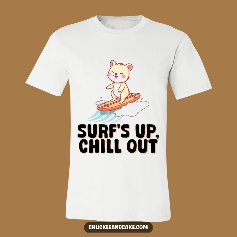 Funny Animal Surf T-Shirt - Epic Beach Ride Graphic Tee!