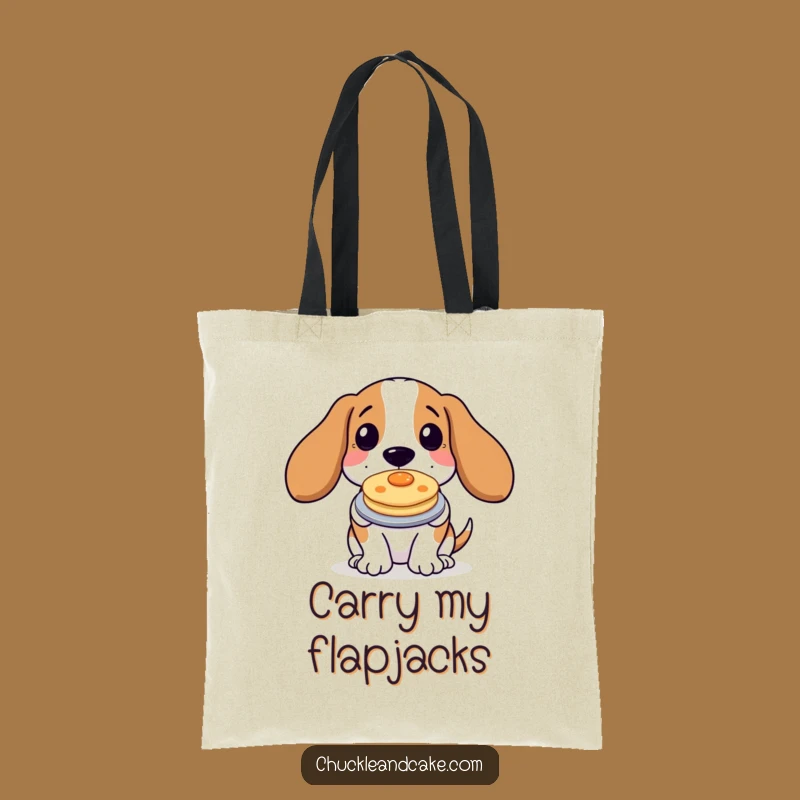 Funny Basset Hound Pancake Tote Bag: Stylish & Humorous Dog Accessory for Everyday Errands