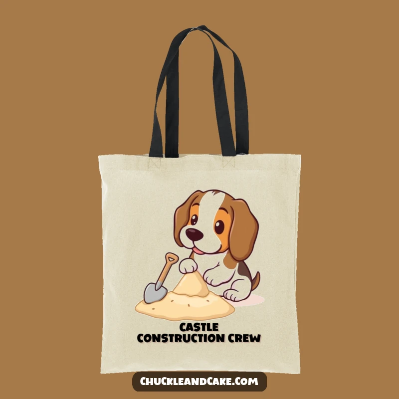 Funny Basset Hound Sandcastle Tote Bag: Practical & Playful Dog Accessory