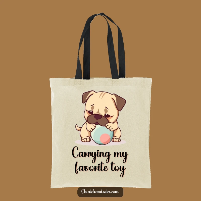 Funny Bullmastiff Playtime Tote Bag - Nudging Ball Fun, Perfect Accessory Gift