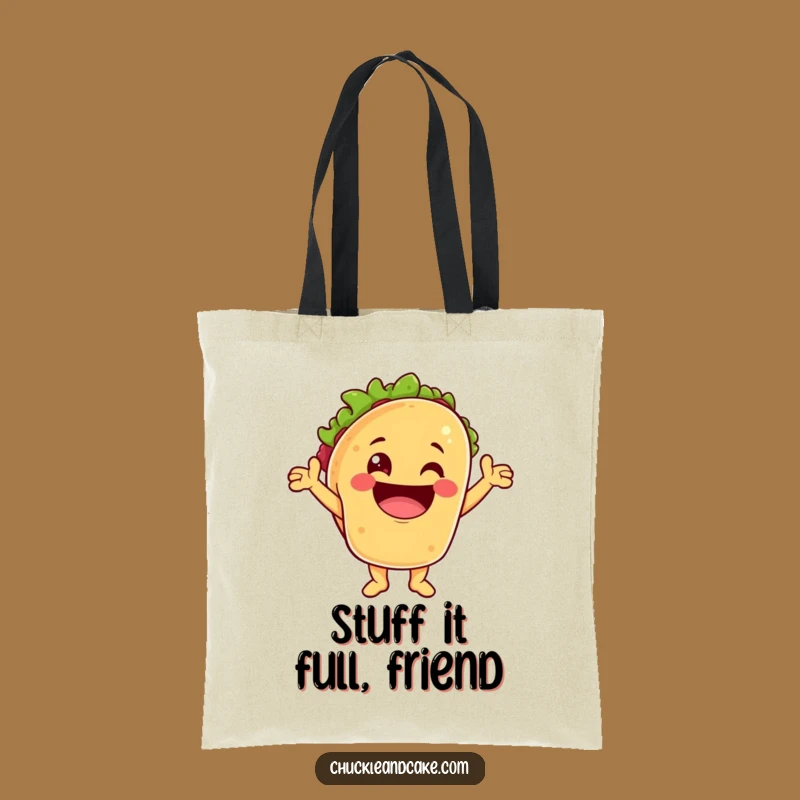Funny Taco Cheering Tote Bag: Carry Your Fiesta Everywhere